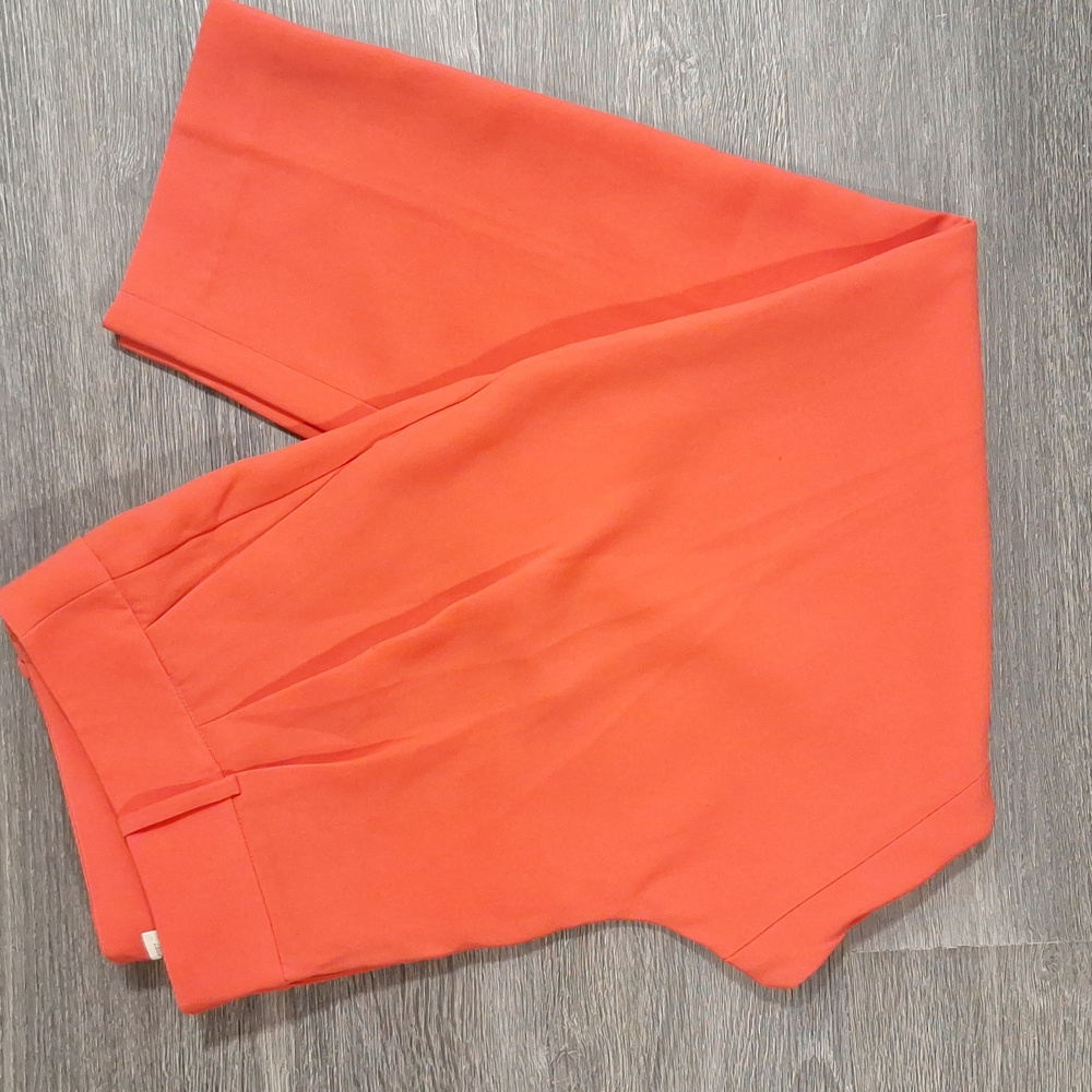 J. Crew Factory Orange Cropped Wide-Leg Pants